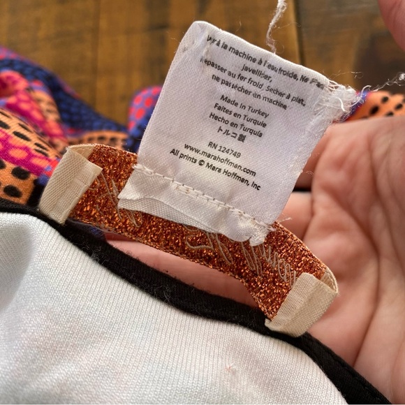 Mara Hoffman Long Sleeve Pink Connector Print Dress Scoop Back Swing Dots Art - Picture 13 of 13